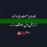 چهره پرست‌چه داند ارزش‌دل صاف را