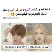 کلیپ بلک پینک🦋اکسو🦋بی تی اس کنار هم چه کیوت میشه🦋