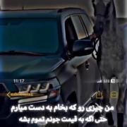 من اگر چیزی بخام به دست می یارم حتی به قیمت جونم تموم بشه