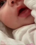 وییییییی قودا چق نازه عزیزممم 🥺🥺🐣🧡زبونشووو جونمممم الهی