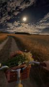 Riding bicycle in the night 🌙 😴 