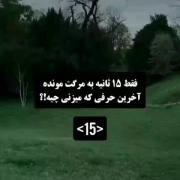 تو آخرین حرفت چیه وقتی ۱۵ ثانیه به مرگت مونده؟