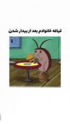 قیافه خانوادم بعد از بیدار شدن ... 😂