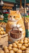 داش گربه ی غذای خوشمزه برای ما درست میکنی😥😂😂🧡