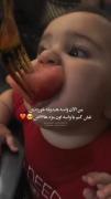اولین تجربه بامزه نوزاد با هندوانه